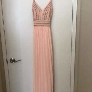 Lulus Glamorous Gala Pink Embroidered Maxi Dress
